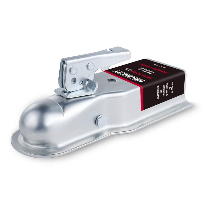 NBJINGYI 2" X 3" Trailer Coupler 3500 lbs, Towing Boat Straight Coupler - Image 1